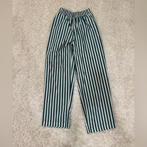 Grayson Threads Teal and White Striped Joggers